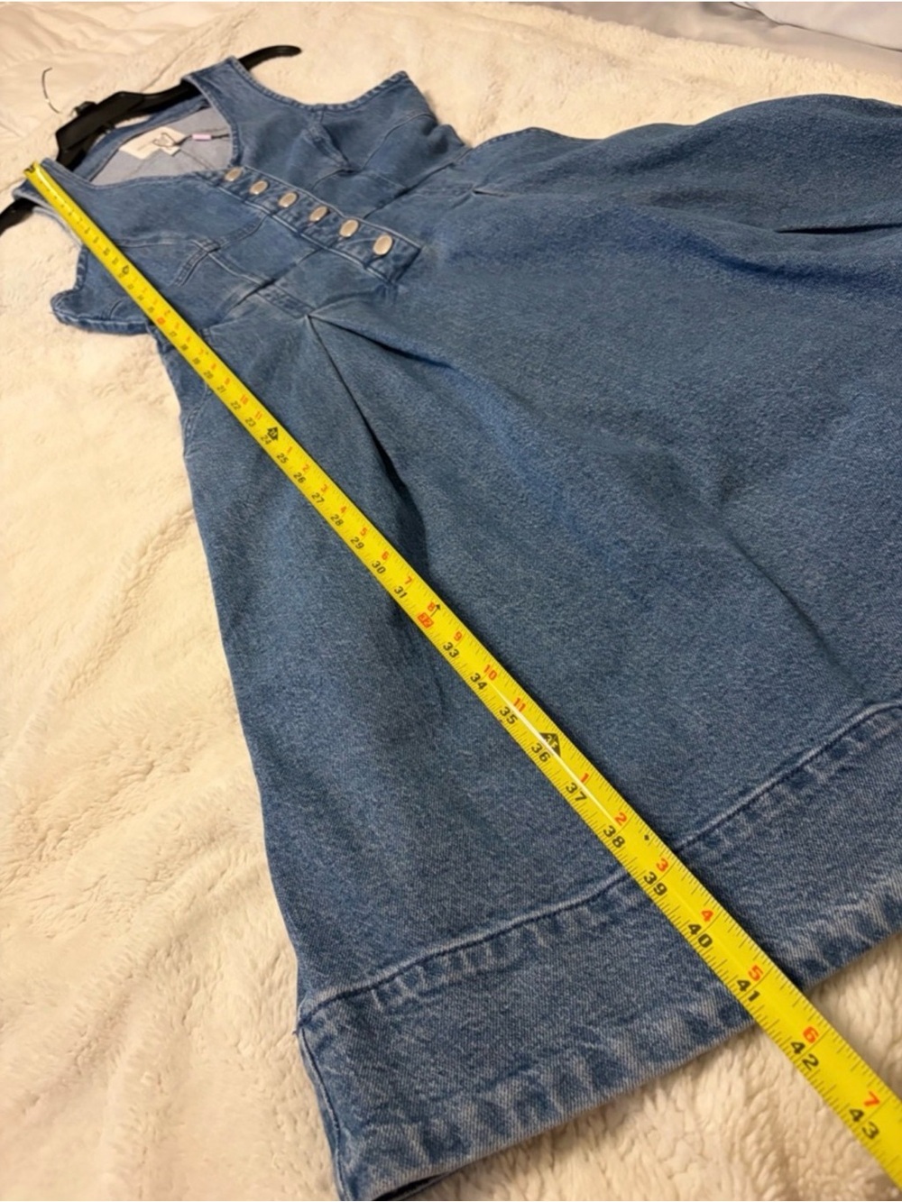 Avec Les Filles Blue Denim Button-Front Dress Size 4 - Picture 6 of 6